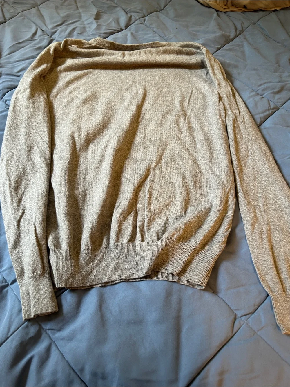J. Crew Men's Crewneck Sweater in Beige Heather